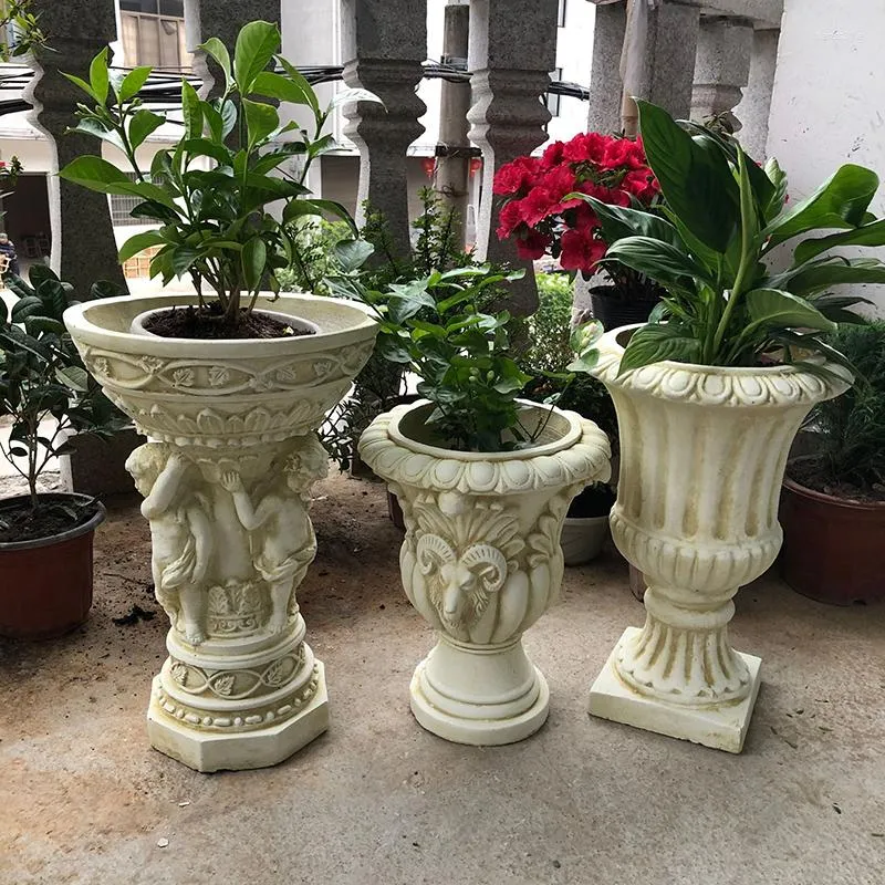 Vaser Creative High-End European Retro Roman Column Liten Flowerpot Garden Decoration Floor Wedding Guide POGRAPHY