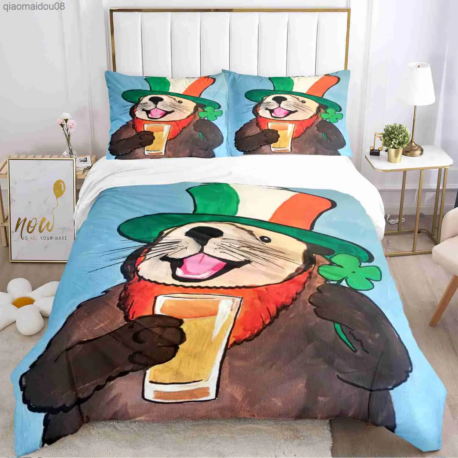 Capybara Club Anime Däcke Cover Kawaii Comporter Bedding Set Soft Quilt Cover och fodral för tonåringar Singel/Double/Queen/King L230704