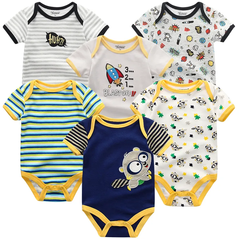 Rompers Baby Boy Jumpsuits 3 stycken Födda kläder Set småbarn Girl Bodysuit Kiddiezoom kläder 100 bomullsmjuk spädbarn 0 12m 230724