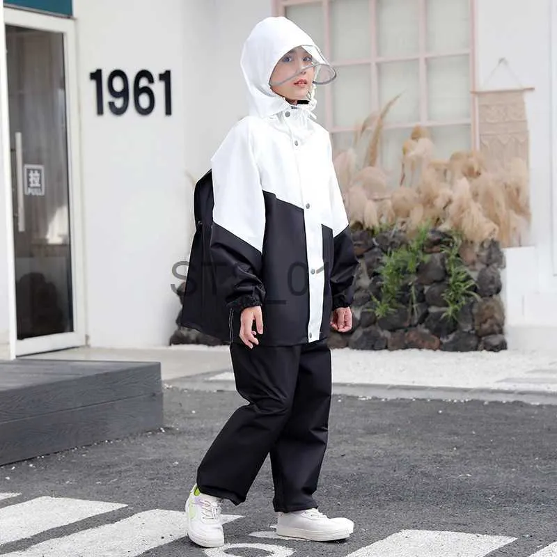 Imperméables Enfants Imperméable Costume Âge 6-16 Ans Garçon Fille Enfants Vêtements De Pluie Enfants Manteau De Pluie et Imperméable Poncho Randonnée En Plein Air Vêtements De Pluie x0724