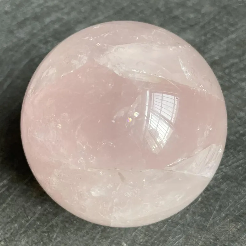 Dekorativa figurer 641G Natural Crystal Ball Rose Quartz Sphere Rock Decoration Rough Polished Stone Healing