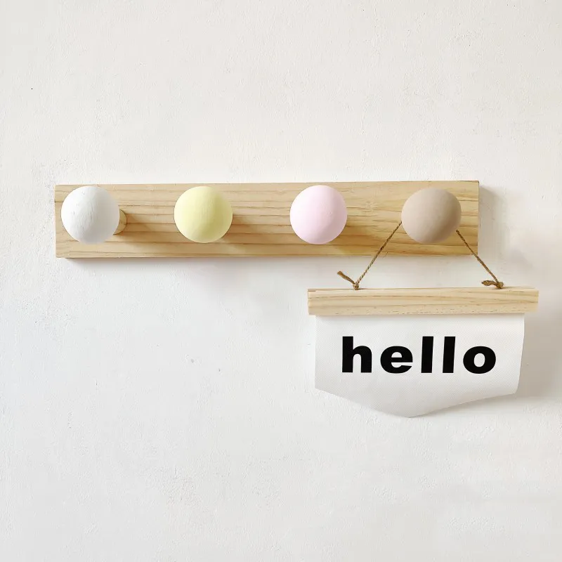Bathroom Shelves Kids Coat Rack Children s Room Rack Wall Decorations Modern Wood Clothes Towels Jacket Hooks Hat Hanger Nursery Room Home Decor
