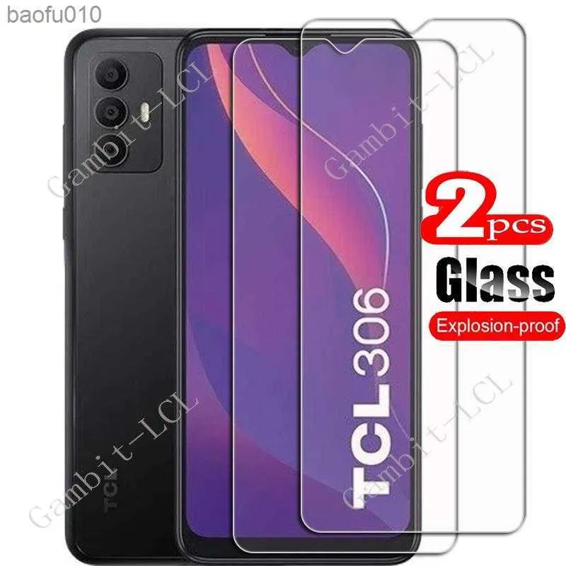 2 pièces pour TCL 306 305 6.52 "HD verre trempé de protection sur TCL30SE TCL30E TCL30 30 30SE 30E Film protecteur d'écran de téléphone couverture L230619