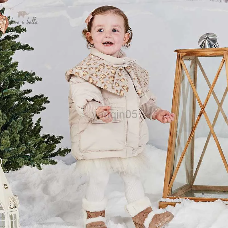 Donsjas Dave Bella Witte Eendendons Winter Kinderen Donsjack Warm Kids Jongens Dikker Jas Capuchon Abrikoos Baby Snowsuit DB4224113 HKD230725