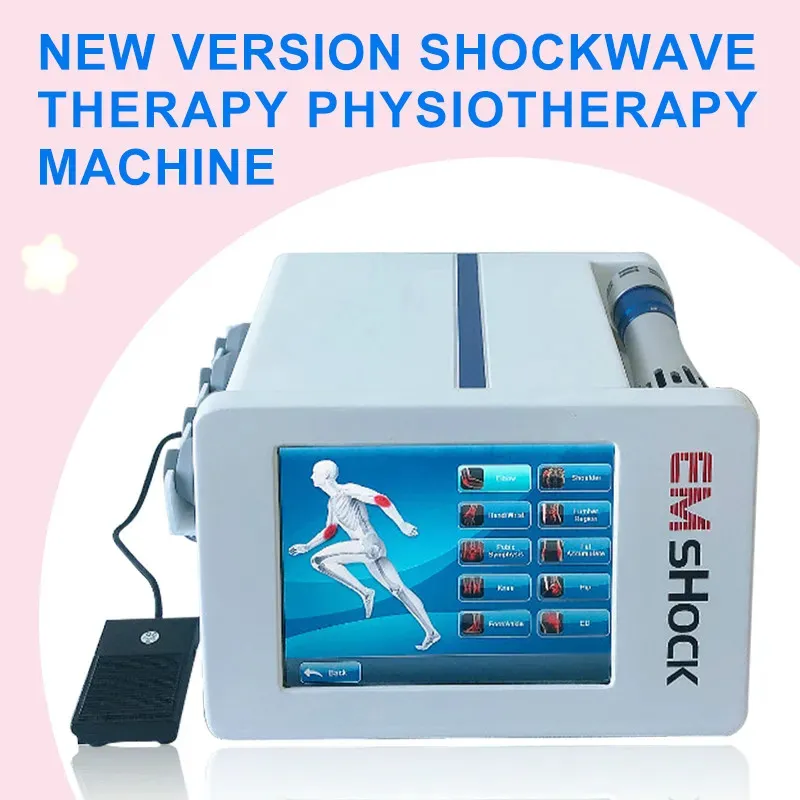 Elektromagnetische Stoßwellen-Therapiemaschine, ED-Behandlung mit niedriger Intensität, Schmerzlinderung, 2-in-1-EMS-Stoßwellen-Physiotherapiegerät, Emshockwave-System