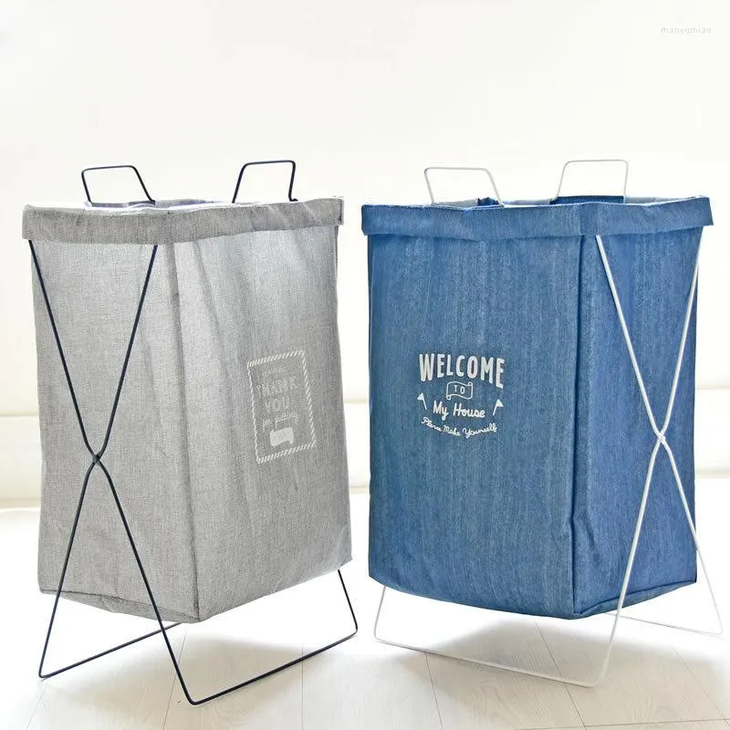 Storage Baskets Printable Foldable Household Laundry Basket Sorter Large X-shaped Bag LB12620