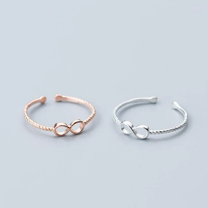 Pierścienie klastra 925 srebrne srebro dla kobiet dziewczęta dziobowy kształt pierścienia modna elegancka kreatywna design