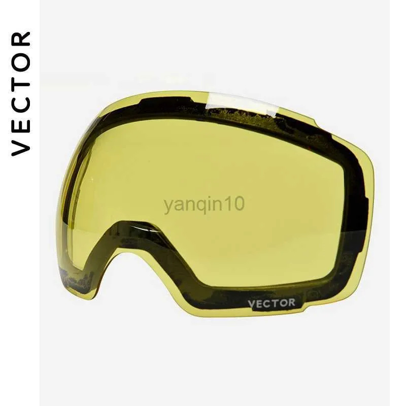Solo occhiali da sci Lente per HXJ20013 Occhiali da sci antiappannamento UV400 Lente Magnete Adsorbimento Debole Tinta chiara Meteo Nuvoloso Schiarimento HKD230725