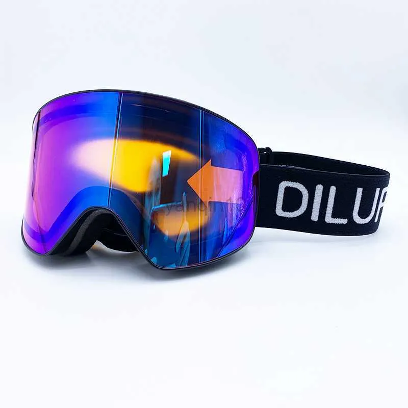 Ski Goggles New Ski Snowboard Goggles Double Layer Anti Fog Glasses Outdoor Mountaineering Goggle Set Myopia Snow Winter Sunglasses HKD230725