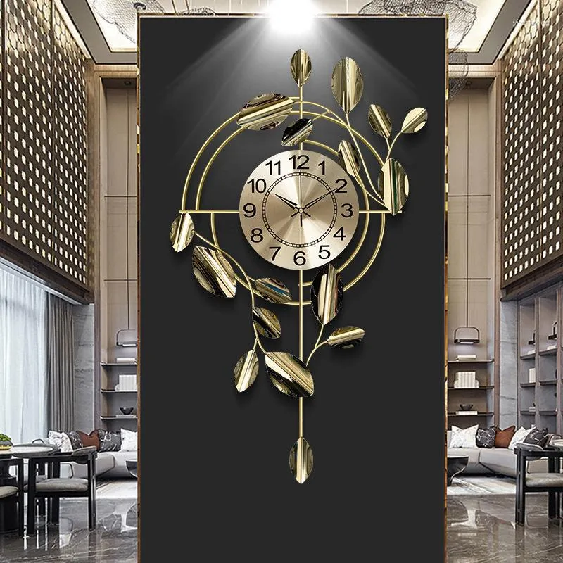 Relógios de parede Iron Art Design Mechanical Relógio Europeu Living Room Acessórios da casa