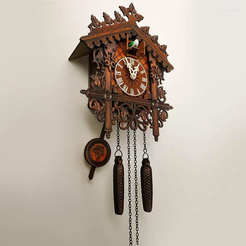 Zegary ścienne duże zniżki drewniane z kukułki ręcznie robiony tradycyjny dom na prezenty na rok dekoracje