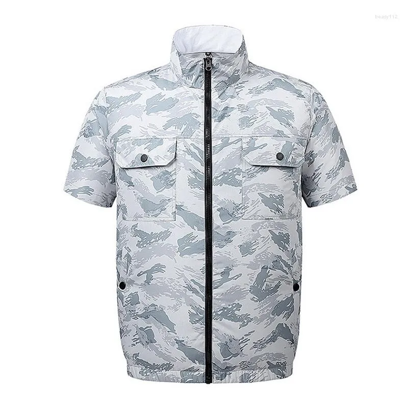 Hommes gilets été refroidissement gilet hommes 3 vitesses USB coup de chaleur hommes ventilateur extérieur travail veste mâle gilet imperméable Camouflage