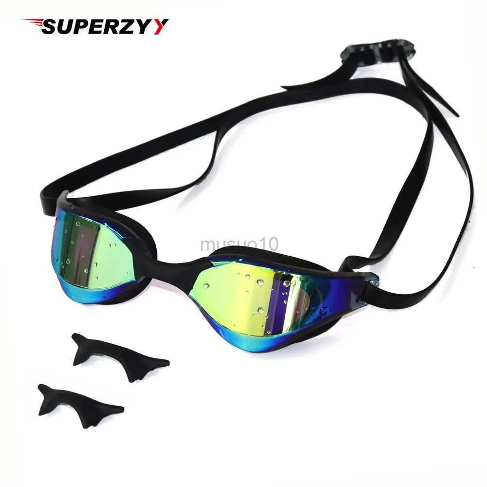 Goggles SUPERZYY Professional Adult Anti-fog UV protection Lens Men Women Swimming Goggles Waterproof Adjustable Sile Swim Glasses HKD230725