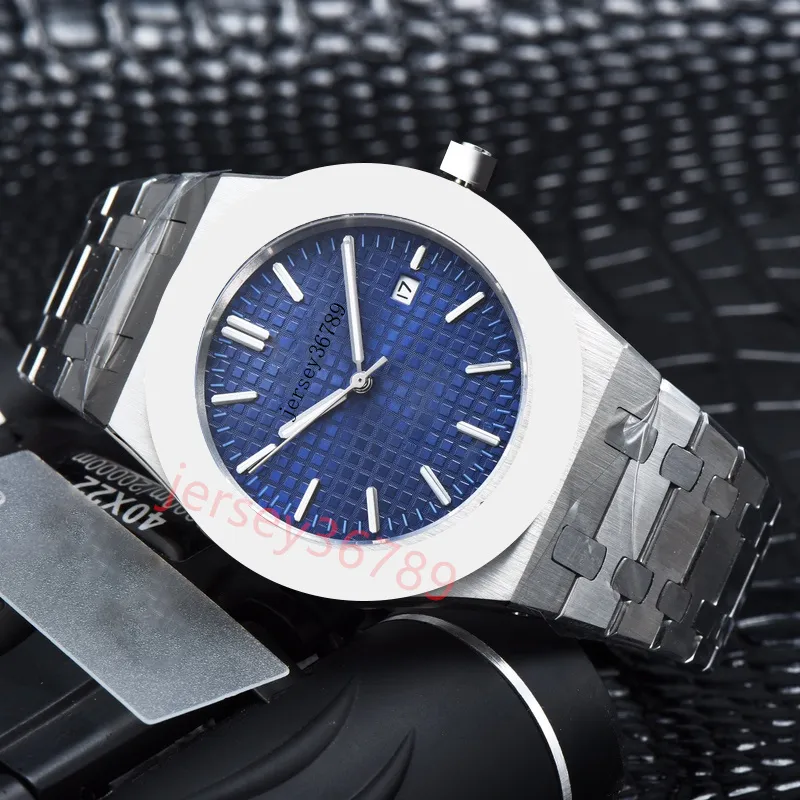 Designer-Herrenuhr mit blauem Zifferblatt, 41 mm, automatisch, mechanisch, Saphirglas, Edelstahl-Glasrückseite, Sport-Herrenuhren, Montre De Luxe-Uhren jason007