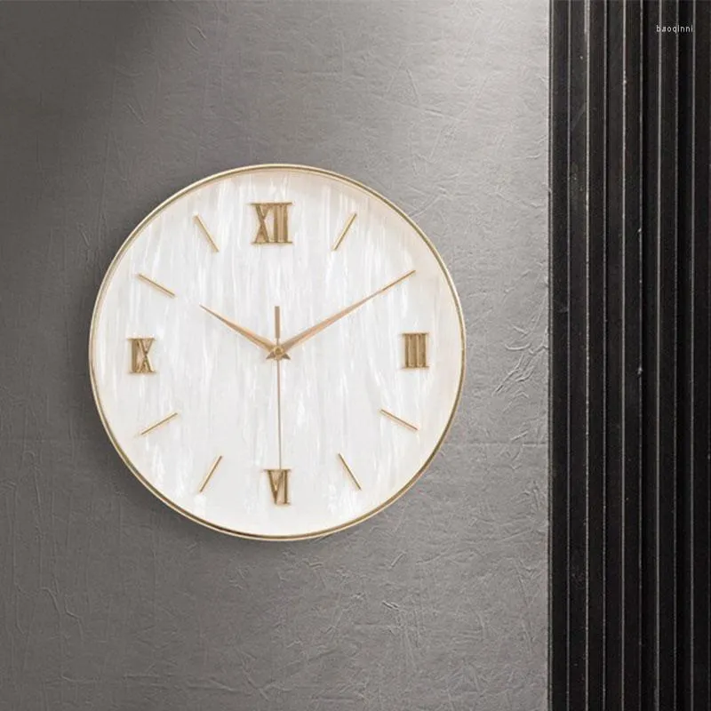Horloges murales nordique créative horloge silencieuse Style élégant moderne luxe salon Duvar Saati minimaliste déco WK50WC