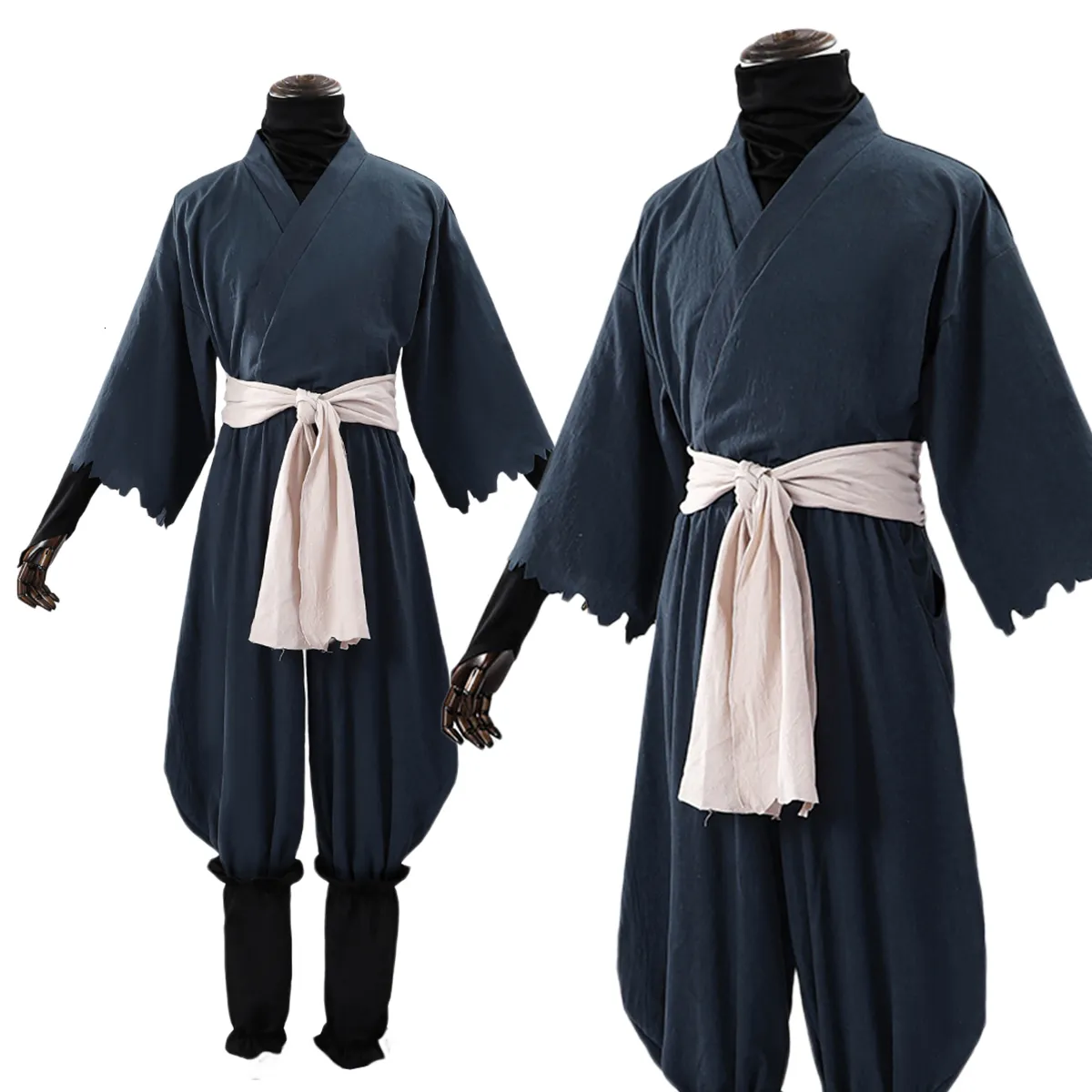 Traje Tema HOLOUN Jigoku Raku Hell's Paradise Anime Gabimaru Cosplay Traje Peruca Festival Tradicional Kimono Rose Net Presente de Halloween 230724