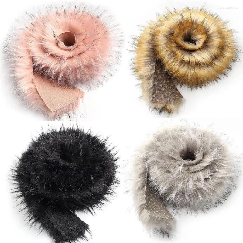 Scarves 1M 7cm Faux Raccoon Fur Trim Apparel Strip Plush Fabric Ribbon Tapes Coat Hood Garment Crafts Collar Hat Sewing Accessories