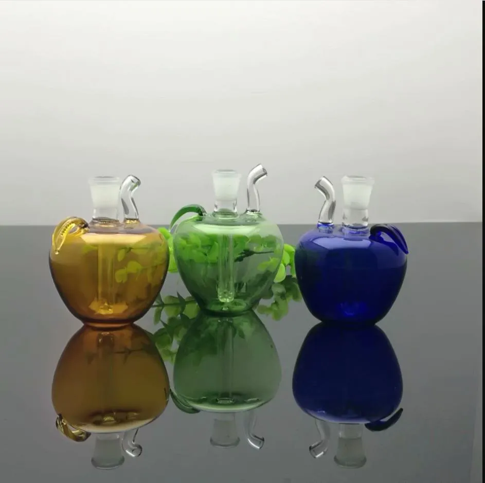 2023 Glass Pipes Smoking blown hookah Manufacture Hand-blown bongs Colored glass apple pot