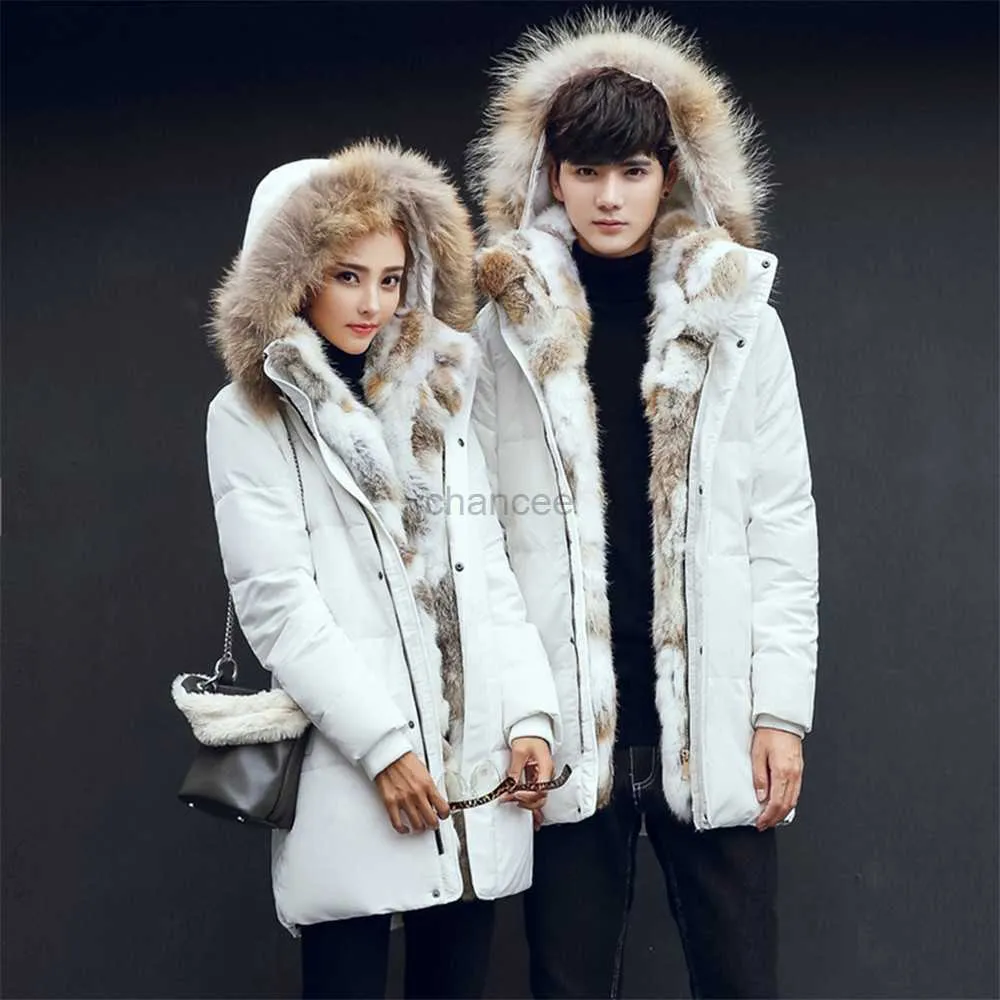 Women's Down Parkas Puffer Jacket Women With Hood Puffer Coat Mens Down Jacket Plus Size Luxury With Fur Collar Coat Women Winter Plush And Thicken HKD230725