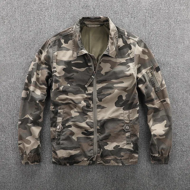 Giacche da uomo Giacca casual autunnale Giacca mimetica militare Cargo Moda Primavera Capispalla Plus Size Cappotto da uomo sciolto Escursionismo