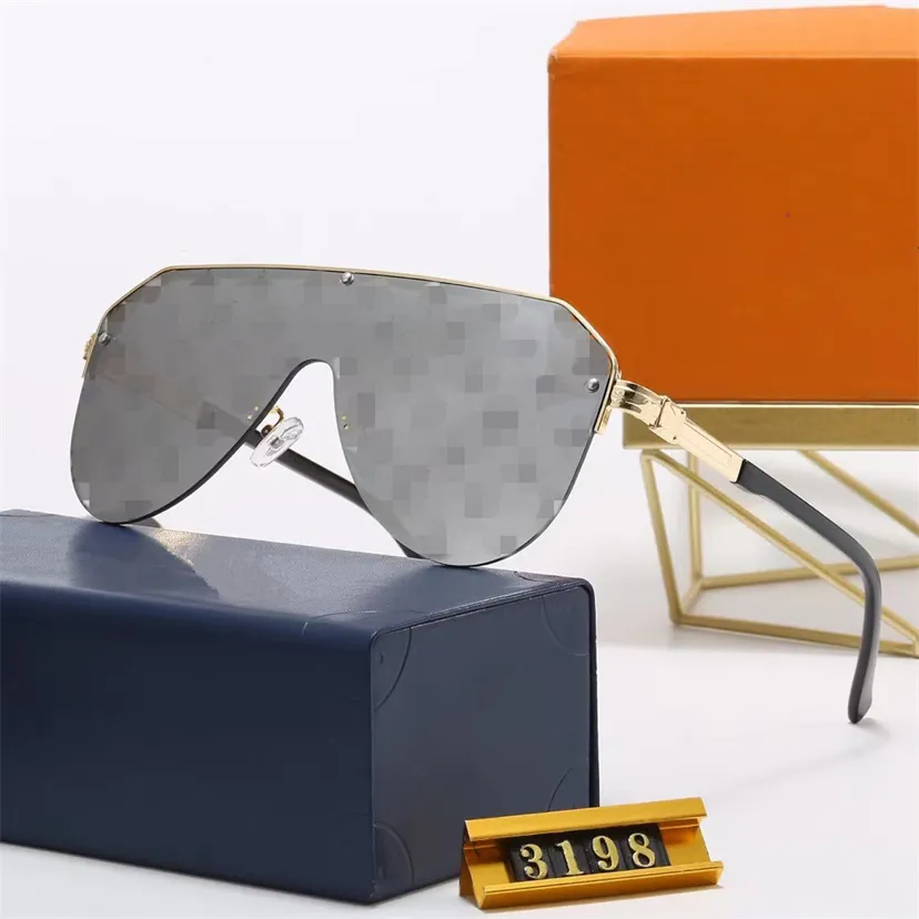 Luxe zonnebril voor heren Mode zilver gecoate totembril Designer Wide Body Flying Series-zonnebril Zomer buiten rijden UV400 Premium bril met doos