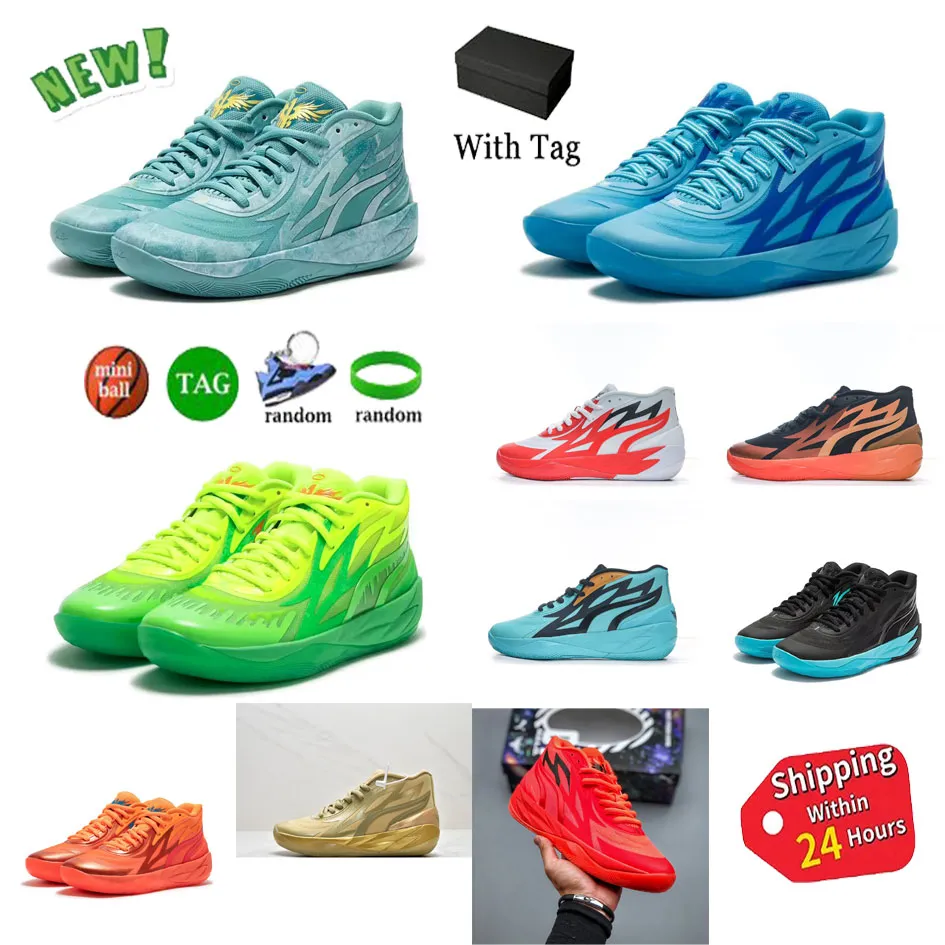 Lamelo Ball Shoes MB. 02 Basketball Shoes Mens Roty Slime Jade Phenom Rick Green And Blue Morty Red Black Gold ELEKTRO AQUA Athletic Sneakers Outdoor Sports