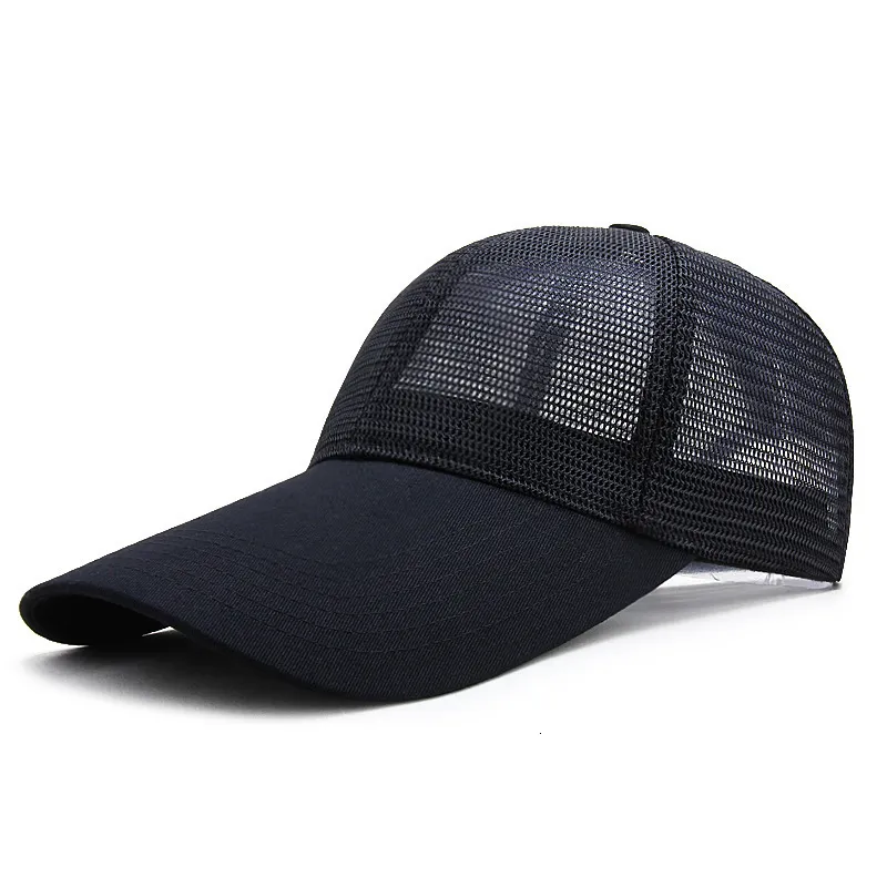 Bollkapslar 11 cm Långt visir Big Head Men's Large Size Shoul Cap Cool Full Mesh Sport Sun Hat Men's Plus Size Baseball Cap 55-60cm 60-65cm 230724