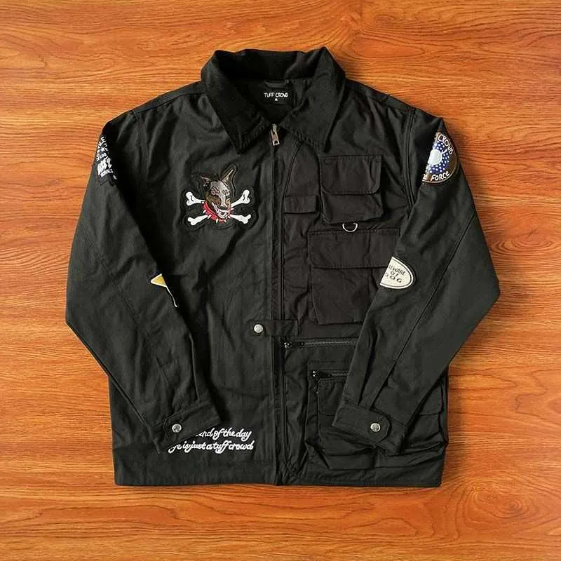 DHgate.com:Tuff Crowd Millennium Tor Jacket: Embroidered Dog Head  