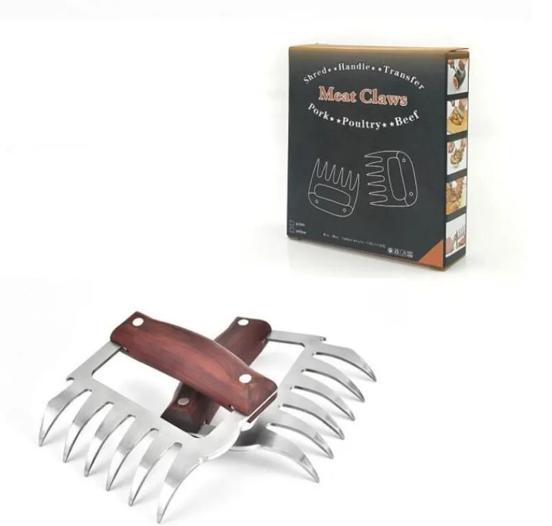 Nouveaux Outils En Acier Inoxydable Griffe Dours En Bois Manche En Bois  Viande Divisée Déchirer La Chair Multifonction Boeuf Déchiqueter Porc Pince  Tire Bouchon Outils De Barbecue Du 2,7 €