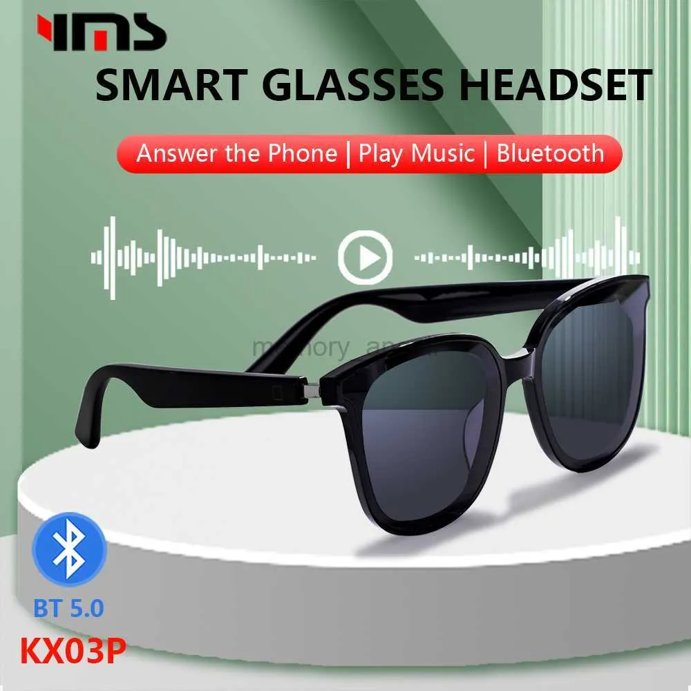 Lunettes intelligentes 2022 nouvelles lunettes de soleil de musique intelligente sans fil Bluetooth 5.0 casque HIFI qualité sonore conduite lunettes appel mains libres avec HD MIC HKD230725