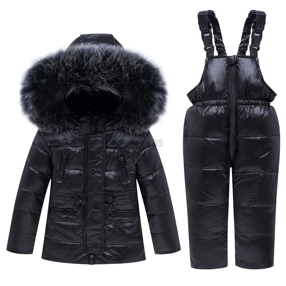 Вниз пальто олекид -30 градусов детская зимняя куртка мех воротник вниз для девочки 1-5 лет.