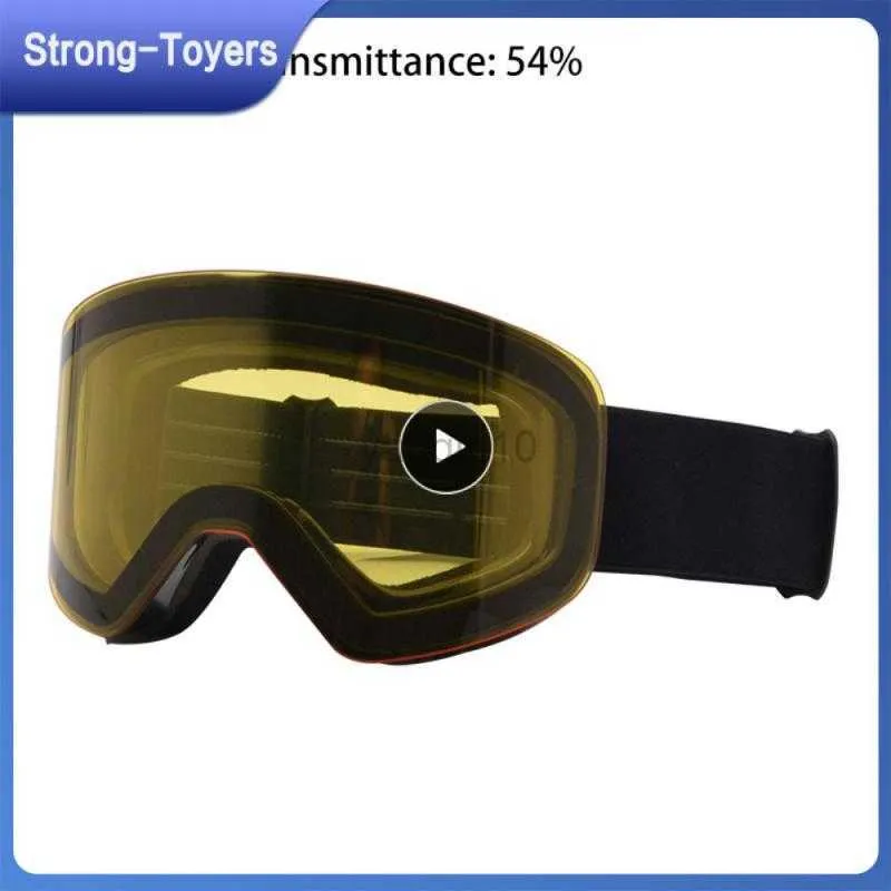 Kayak Goggles Kış Kayak Gözlükleri Erkek Kadın Kar Gözlükleri Manyetik Emme Kayak Gözlük Gözlükleri Snowboard Goggles Rüzgar Geçirmez Çift Katmanlı Açık HKD230725