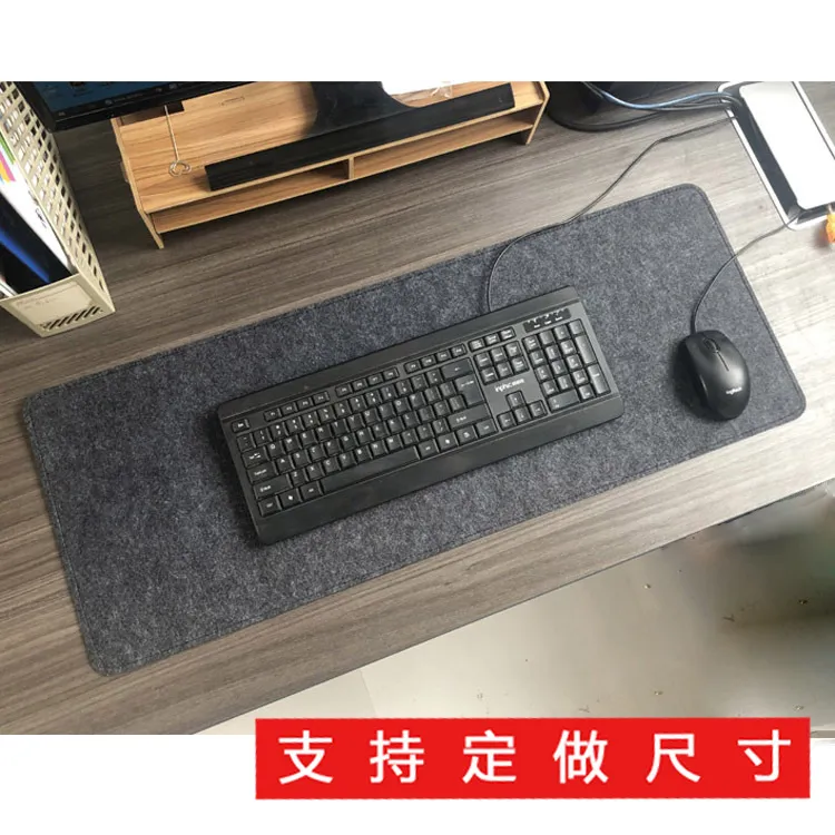 Grand tapis de souris en feutre Bureau d'écriture Étude Tapis de bureau Tapis d'ordinateur portable Taille pratique.