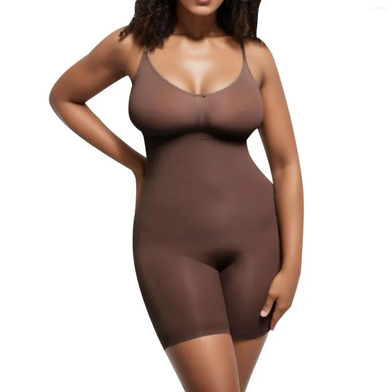 Kvinnors shapers bodysuits full täckning formkläder lår smal kropp kostym låg rygg shaper jumpsuit sömlös smalare mage kontroll