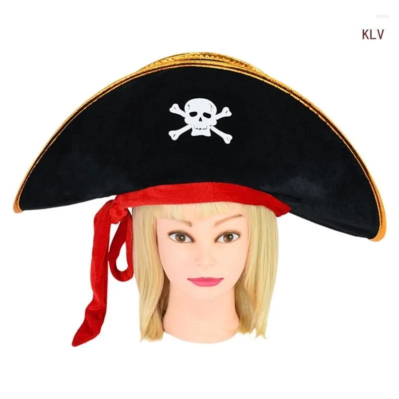 Elegant Black Pirate Halloween Beret Tricorn Hat For Halloween Masquerade  Party Decorations And Dress Up Theme From Zhijin, $10.94