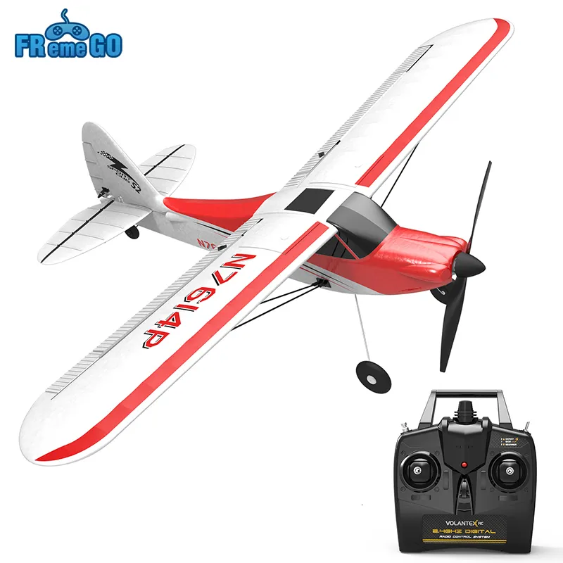 Electric/RC Aircraft Sports bear 500 RC aircraft 2.4G 4 CH one button pneumatic RC aircraft EPP foam RC glider RTF 761-4 fighter boy toy gift 230724
