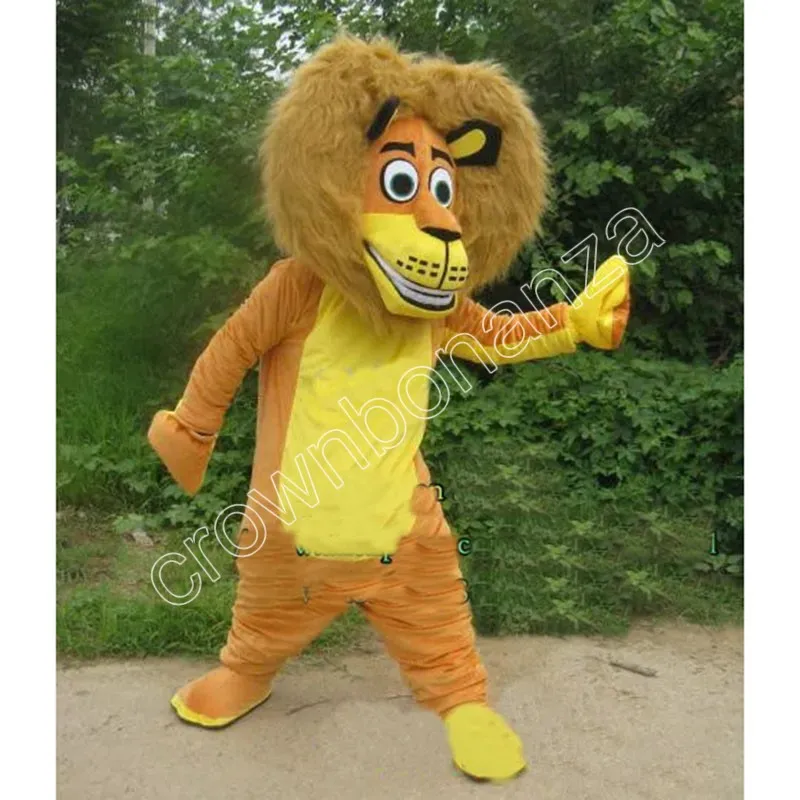 Hög kvalitet och lejon maskot kostym tecknad uppsättning födelsedagsfest rollspelande vuxen storlek karneval julklapp