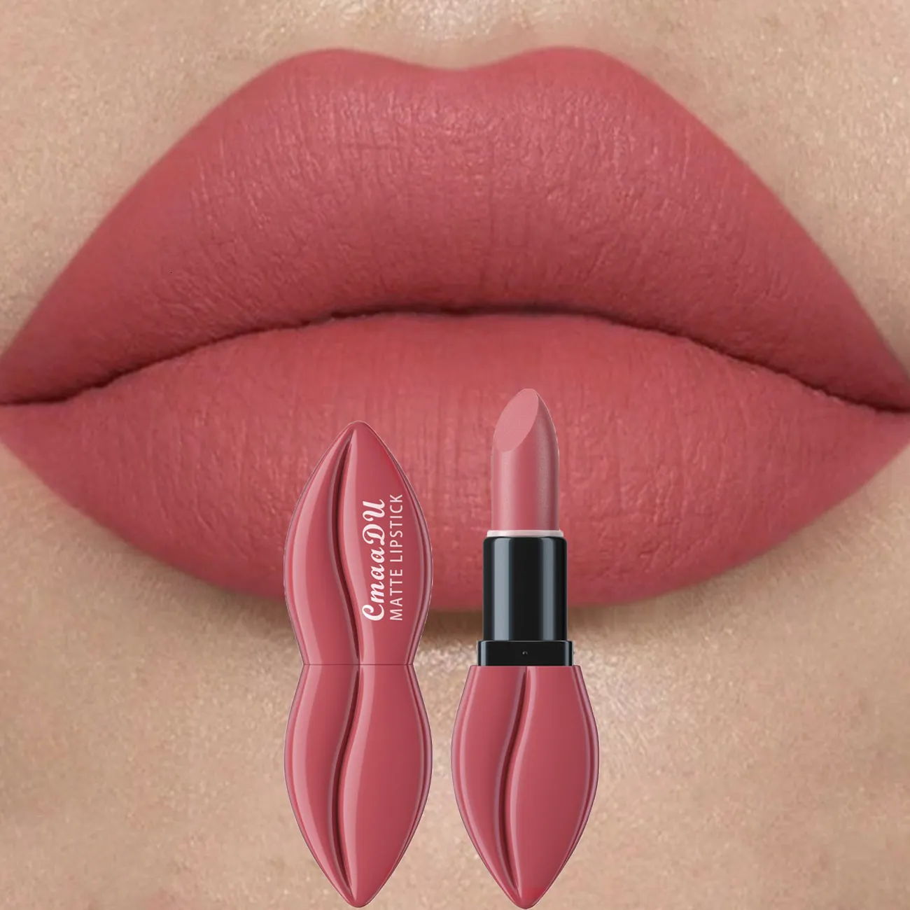 Lipstick 10 Colors Waterproof Big Mouth Nude Matte Lipsticks Long Lasting Lip Stick Not Fading Sexy Red Velvet Makeup Cosmetic 230725