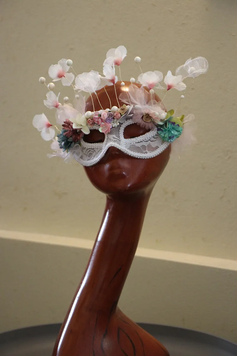 Super piękna maska ​​żeńska Flower Halloween Makeup Ball Maska