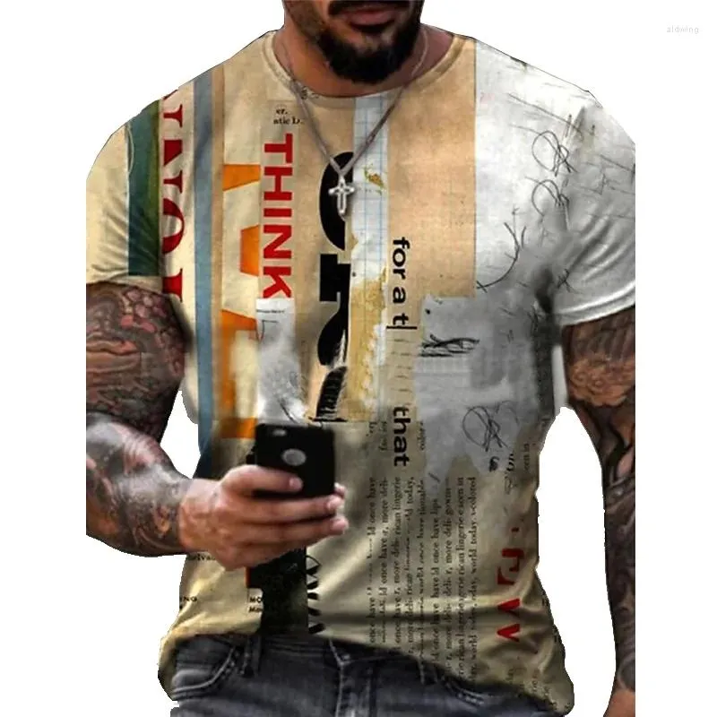 Camisetas masculinas Camisa Gráfico Patchwork Espiral Listras Impressão 3D Plus Size Casual Diário Manga Curta Vestuário Roupa Designer Básico