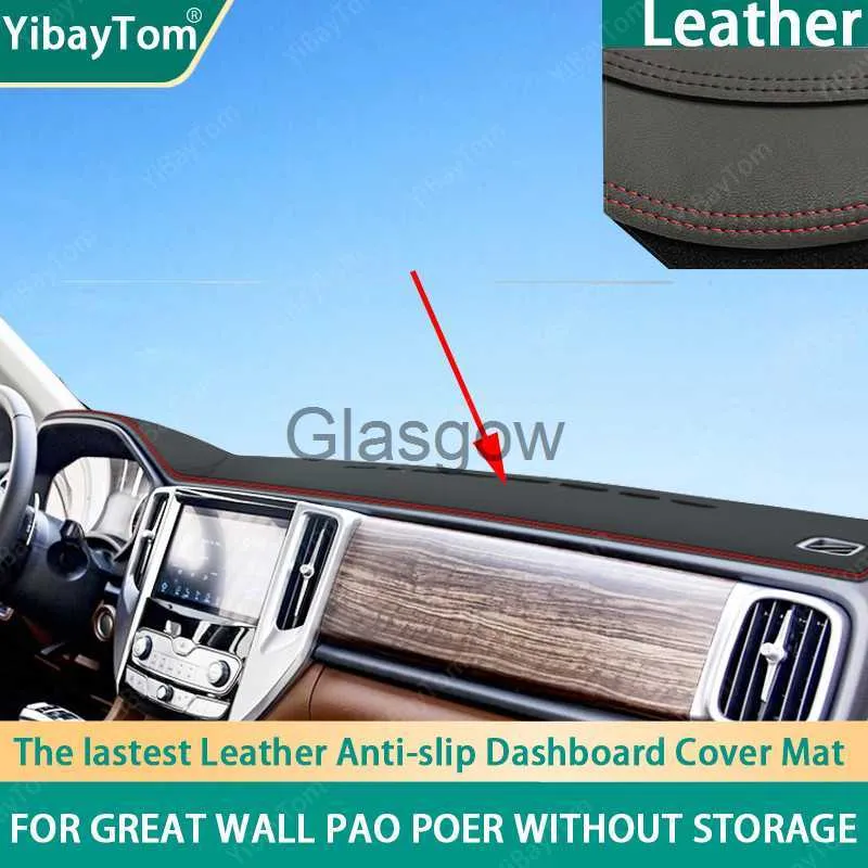 Car Sunshade PU Leather Dashboard Anitslip AntiUV Cover mat Protective For Great Wall Poer Pao GWM Ute Cannon without Storage Box 20192021 x0725