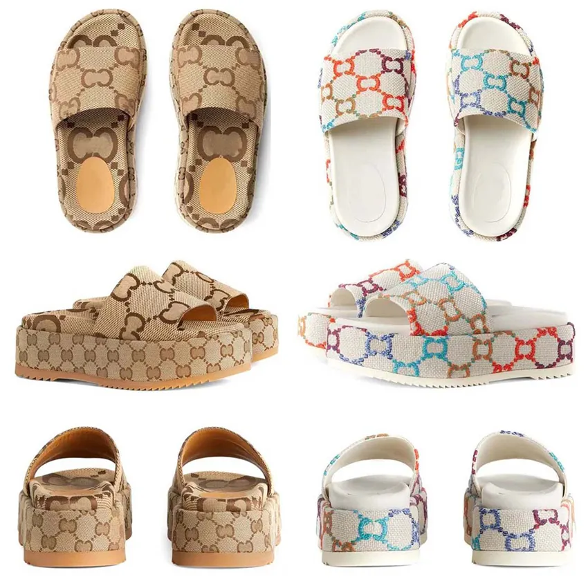 Designer Sandalen Slippers Zomer Heren Dames Schoenen Vormig Veelkleurig GG Flora Slides Gegoten voetbed in zwarte tonale rubberen zool met reliëf aan de buitenkant 2024