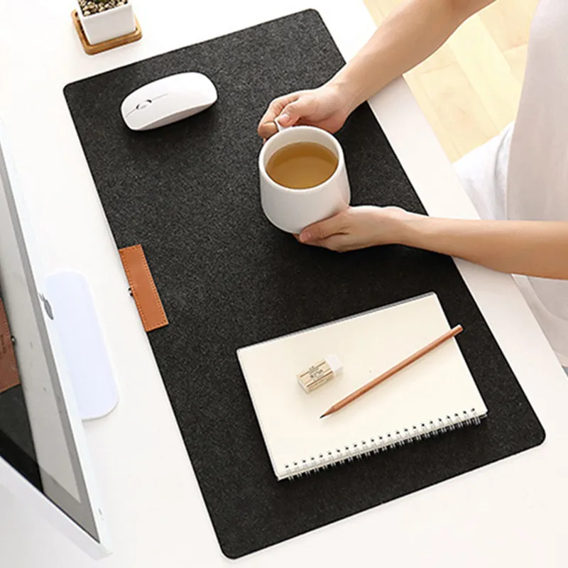 Solid Color Mousepad Stora Office Desk Mats Felt bärbar dator Game Tangentbord Pad Sweat-Absorbing Writing Desk Mat Placemat Custom Color