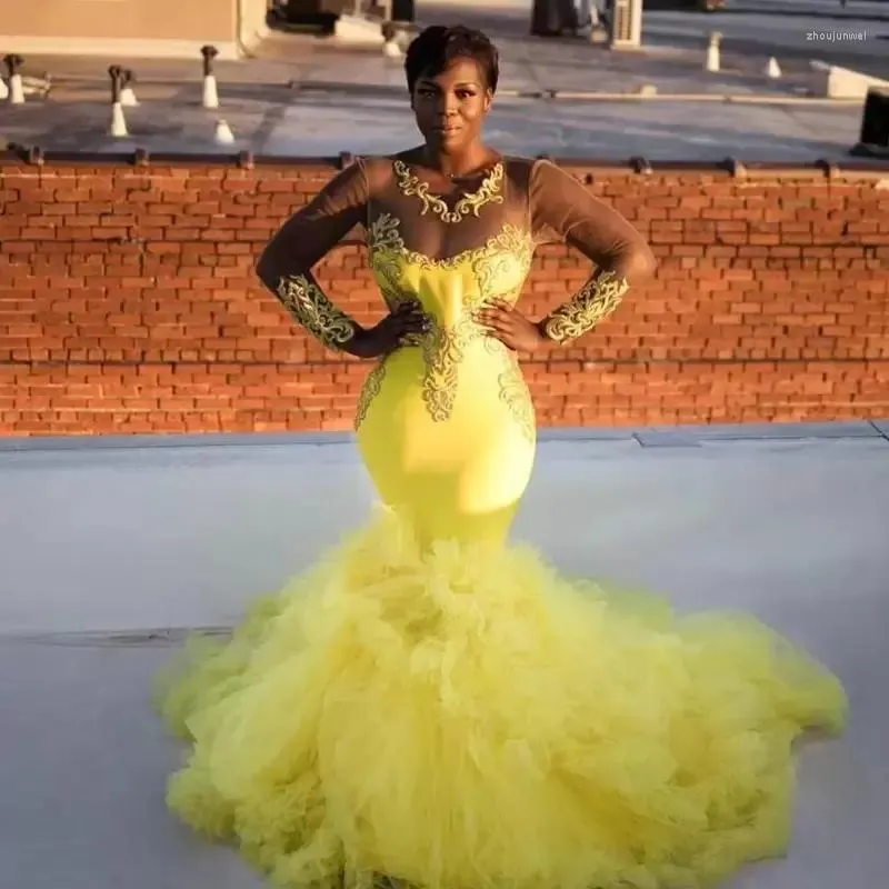 Yellow african store prom dress