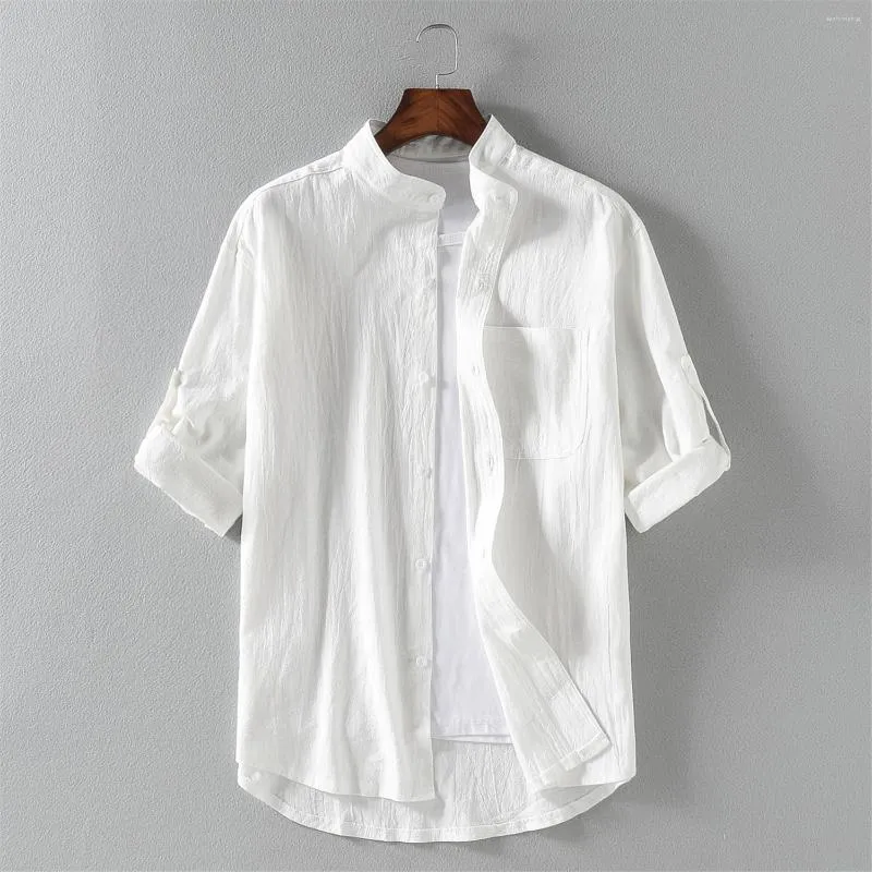 Chemises décontractées pour hommes 2023 pour hommes été à manches courtes coton Luau chemise mince hauts à la mode vacances lâche hommes vêtements