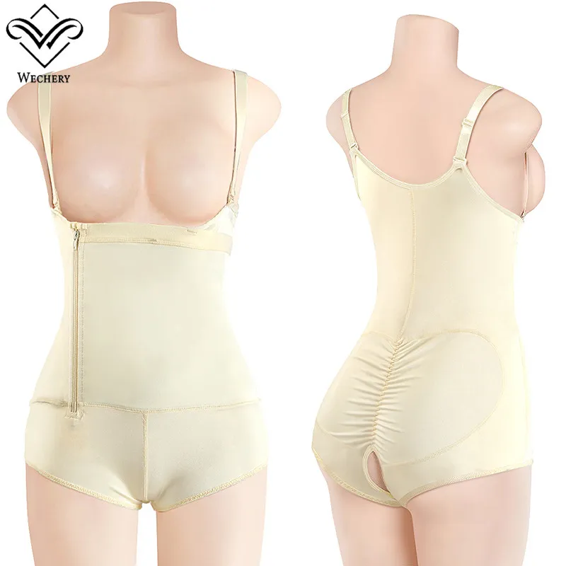 Vente chaude Zipper Avant et Compression Taille Formateur Taille Corps Shaper pour Femmes Minceur Noir Nude Body