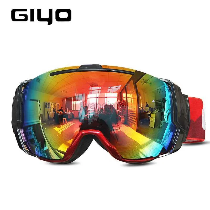 Skidglasögon giyo otg över glasögon cykling skid snowboard snöglasögon dubbla lager objektiv anti-dim uv skydd för män kvinnor hkd230725