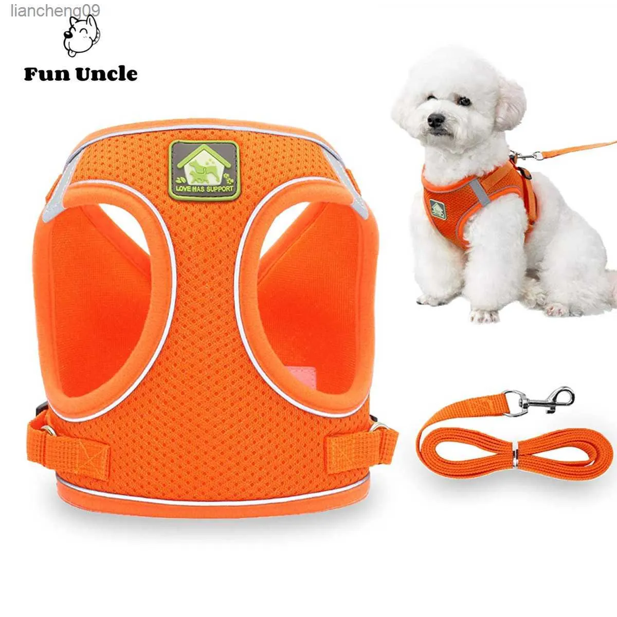 Dog Harness and Leash Set No-Pull Easy Control Harness With Adjustable Straps Reflective Strip For Outdoor Walking Training L230620