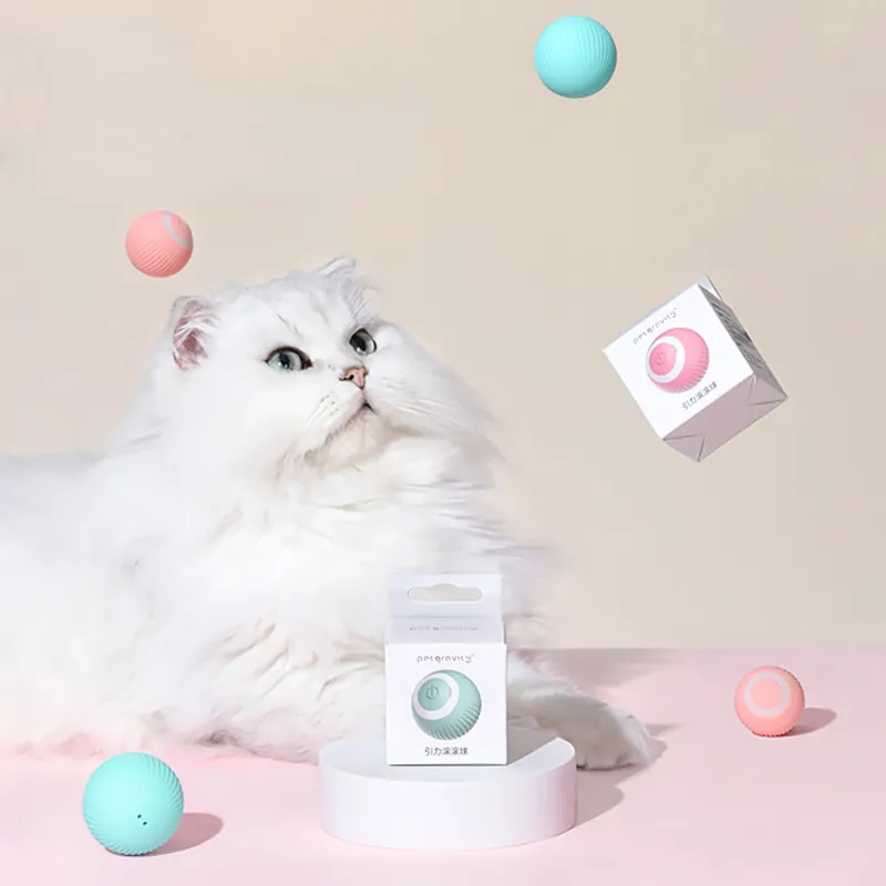 Pet Products Katzen-Schwerkraft-Smart-Rollball-Spielzeug, Katzenball, Geräusch, knirschende Zähne, bissfest, selbsthoher Funk