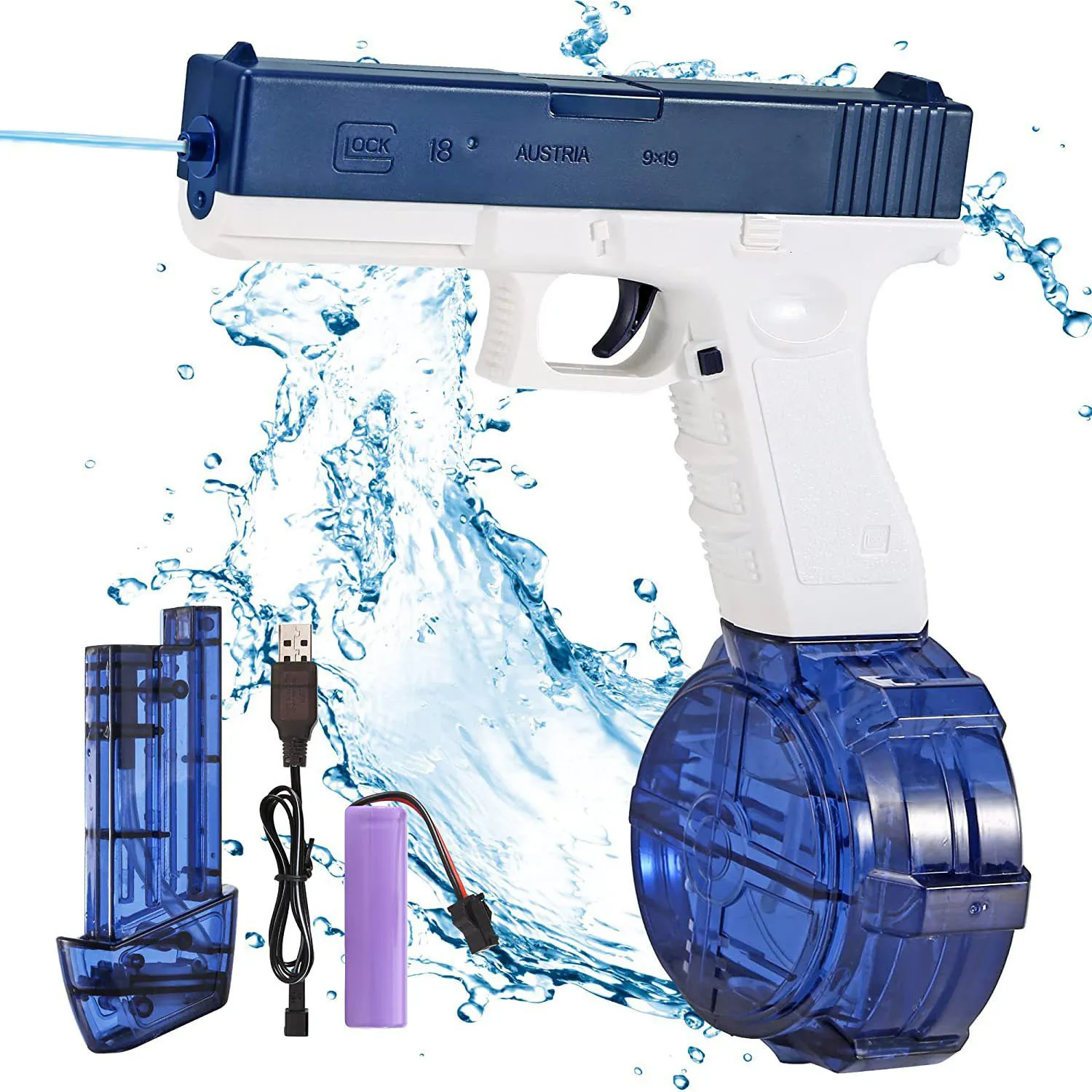 ألعاب Gun Summer Summer Electric Water Gun Toys تنفجر الأطفال عالي الضغط شحن الطاقة مياه المياه التلقائية رذاذ الأطفال الأطفال 230724